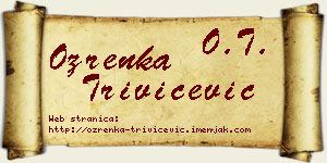 Ozrenka Trivičević vizit kartica